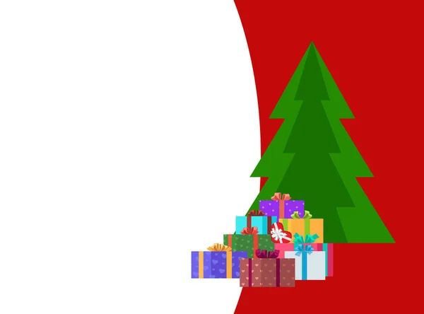 Merry Christmas Wish reclame folder, tekst toevoegen — Stockvector