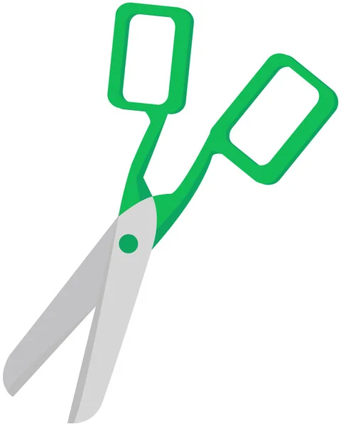 Nożyczki, narzędzie wykonane z ostrzy i plastikowych uchwytów. Sprzęt kreatywności, materiały do cięcia — Wektor stockowy