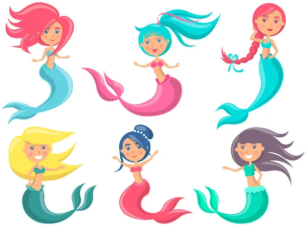 Beyaz arka planda güzel bir deniz kızı. Balık kuyruklu kız. Su perisi, şirin kız.