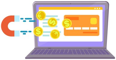 Çevrimiçi vergi ödeme konsepti. Çevrimiçi bankacılık sistemi. Ödeme çeki, elektronik fatura hesaplanıyor