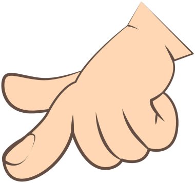 Elini indir. Kolun bir parçası. Hareket yönü ve belirti. İnsan kolu hareketi