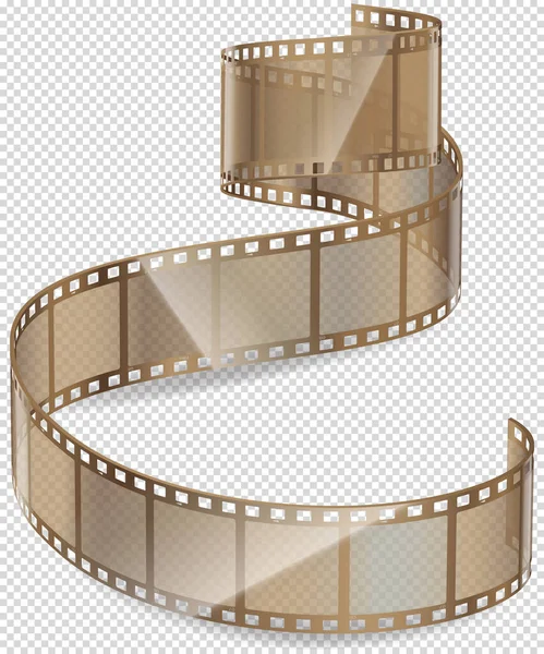 电影和摄影35毫米电影带模板，老式矢量平面元素 — 图库矢量图片