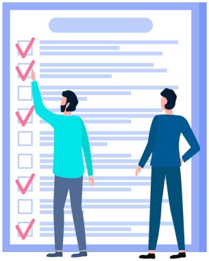 Ay çizelgesi, yapılacaklar listesi, zaman yönetimi. İşadamı kontrol ve planlama listesinin yanında duruyor