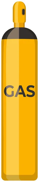 Cilindro alto, recipiente con combustible, almacenamiento de gas. Depósito de metal con sustancia comprimida licuada — Archivo Imágenes Vectoriales