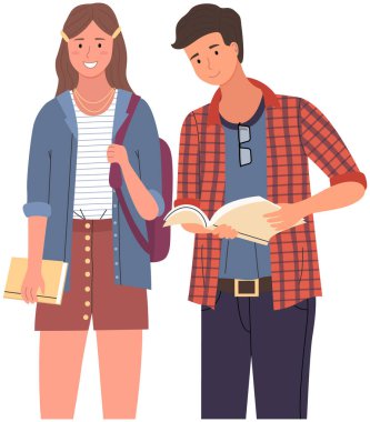 Çeşitli kolej, üniversite öğrencileri, liseli kız ve dizüstü bilgisayarı olan okul çocuğu.