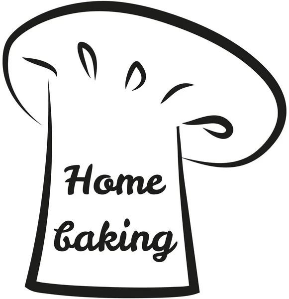 Házi készítésű élelmiszer logó design sablon. Grafikus szakácsok kalap ikon szimbólum kávézó, szerelem főzés címke — Stock Vector