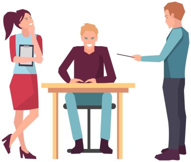 Projeye başlamak için toplantı, iş planı. Girişimcilik alanında iş tartışan meslektaşlar