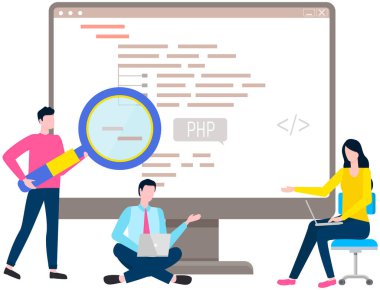 Program mühendisliği ve kodlama. Bilgisayarlarda web geliştirme üzerine çalışan programcılar