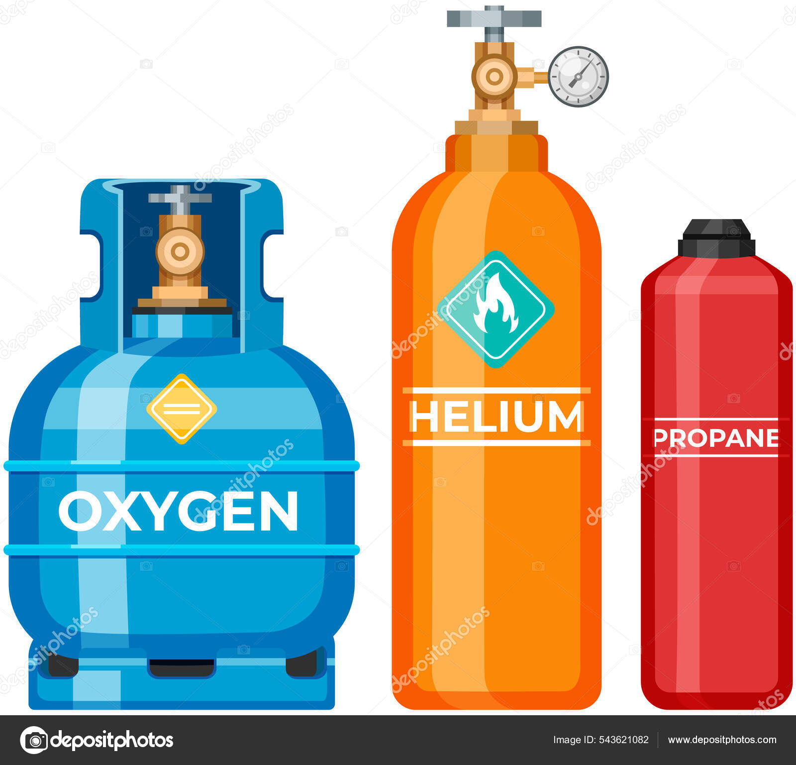 High cylinder, canister with fuel, storage for gas. Metal tank with