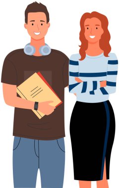 Çeşitli kolej, üniversite öğrencileri, liseli kız ve dizüstü bilgisayarı olan okul çocuğu.