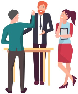 Projeye başlamak için toplantı, iş planı. Girişimcilik alanında iş tartışan meslektaşlar