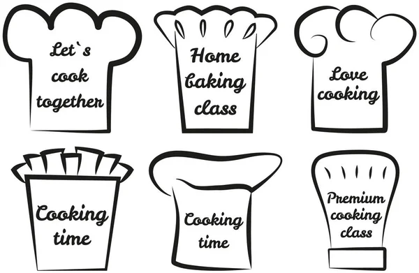 Logodesign des Chefs mit modernem Konzept. Handschriften über Küche, Essen und Kochen — Stockvektor
