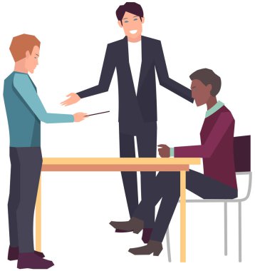 Projeye başlamak için toplantı, iş planı. Girişimcilik alanında iş tartışan meslektaşlar