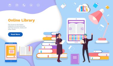 Çevrimiçi kütüphane, elektronik kitap deposu. İnternet üzerinden okumak ve öğrenmek için eğitim web sitesi