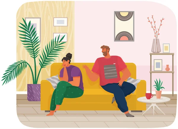 İnsanlar evlerinde kavga ediyor. Adam kıza bağırıyor. Gergin bir erkek, rahatsız bir kadın, kötü bir ilişkisi olan bir çift.