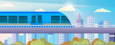 Metro 'ya giden bir nakliye aracı. Yolcuları yeraltı istasyonuna taşımak için tren.