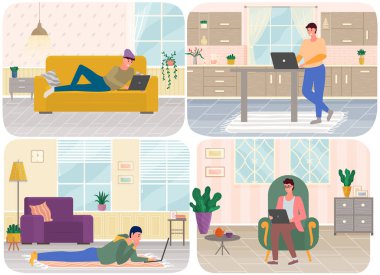 Sohbet, iletişim ve internet üzerinden mesajlar. Sohbet etmek için bilgisayarı kullanan insanlar