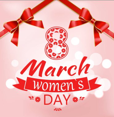 Selam Kartpostal 8 Mart, Kadın Kartı Vektörü