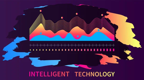 Inteligente tecnologia hud painel interativo. Tela de dados com gráficos. Relatório financeiro anual — Vetor de Stock