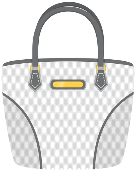 Ilustracja rysunkowa kobiet torba wektor ikona izolowane na białym tle, stylowa torebka — Wektor stockowy