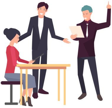 Projeye başlamak için toplantı, iş planı. Girişimcilik alanında iş tartışan meslektaşlar