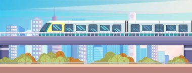Metro 'ya giden bir nakliye aracı. Yolcuları yeraltı istasyonuna taşımak için tren.