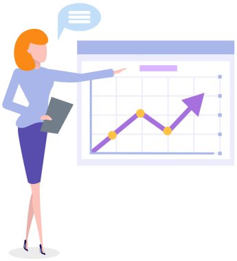Kadın çalışanlar veri analizinde çalışırlar. Diyagramları analiz eden kadınlar, istatistiksel sunum