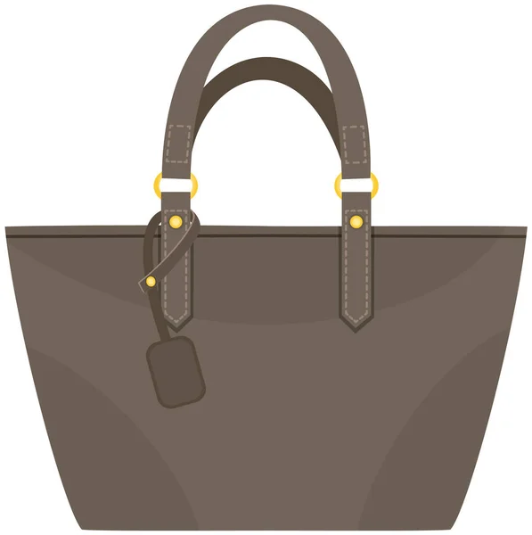 Tecknad illustration av kvinnor väska vektor ikon isolerad på vit bakgrund, snygg handväska — Stock vektor