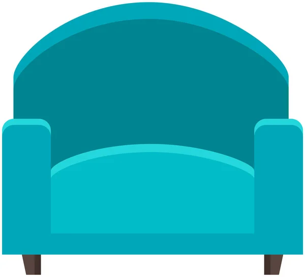 Retro színű fotel. Nappali bútor design koncepció modern belső elem — Stock Vector