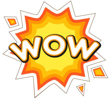 İfade içeren komik konuşma balonu. Yapıştırma biçiminde konuşma şaşkınlık ifadesi