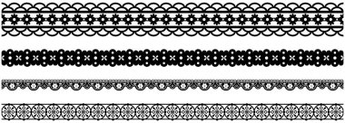 Kart stili oluşturmak için kusursuz desen. Dantel dekorasyon şablonu, tasarım için süslemeli kurdele