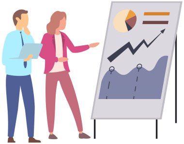 Yönetici istatistiksel bir rapor sunar. Analiz ve planlama sektörü