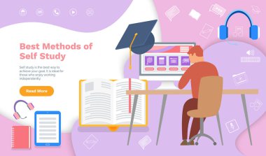 Kendi kendine çalışma konseptinin en iyi yöntemleri. Uzak öğrenim programı kullanan adam, çevrimiçi kurslar