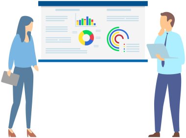 Yönetici istatistiksel bir rapor sunar. Analiz ve planlama sektörü