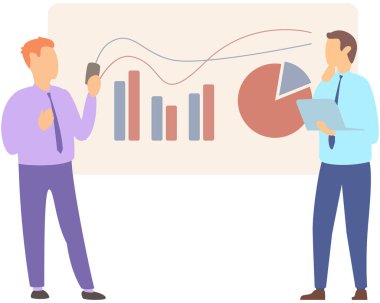 Yönetici istatistiksel bir rapor sunar. Analiz ve planlama sektörü