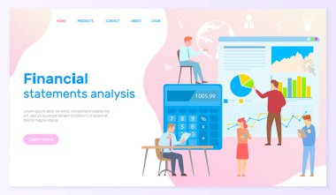 Finansal beyan, analiz ve istatistik çevrimiçi hizmetler, hesap makineli iş adamları