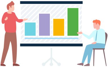 Yönetici istatistiksel bir rapor sunar. Analiz ve planlama sektörü