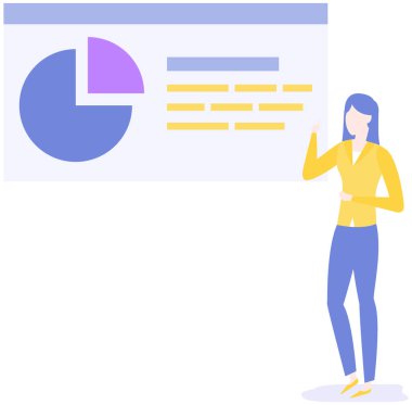 Kadın çalışanlar veri analizinde çalışırlar. Diyagramları analiz eden kadınlar, istatistiksel sunum