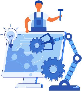 Uzman mühendisle otomasyon işi. Şirket stratejisi oluşturuyor. Çalışma örgütü
