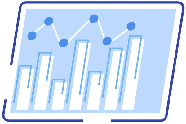 Datenanalyse erforscht Statistiken Konzept. Strategie, Geschäftsentwicklung. Ergebnisse der statistischen Unternehmensforschung — Stockvektor