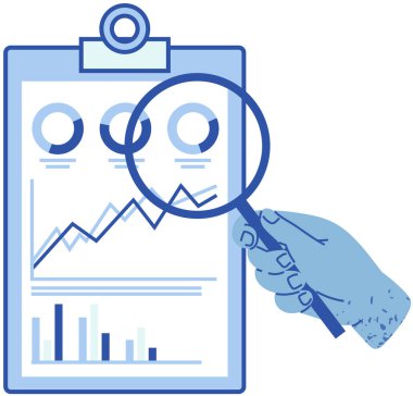 Veri analizi istatistik konsepti. Strateji, iş geliştirme. İstatistiksel iş araştırmalarının sonuçları