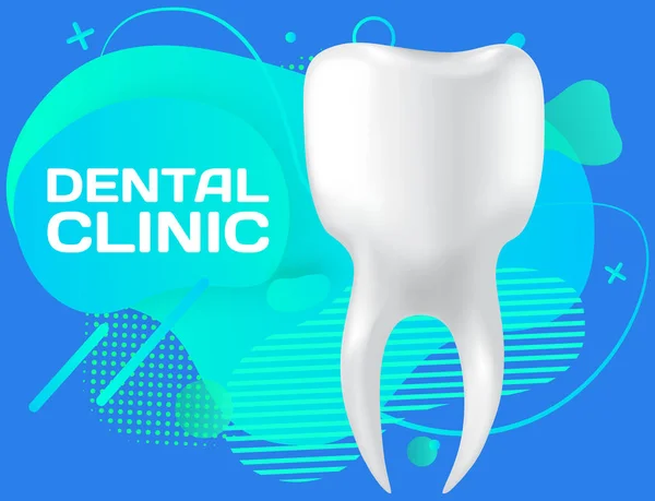 Жвачка со здоровыми зубами и зубной протез на баннере стоматолога. Плакат стоматологической клиники — стоковый вектор