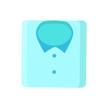 Katlanmış Gömlek Simgesi Beyaz Vektör Kartında İzole Edildi