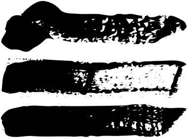 Dekorasyon şablonu, tasarım stili için fırça darbeleri. Farklı soyut şekiller, lekeler.