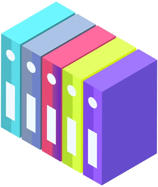 Documentación de oficina, documentos y carpetas de archivos. Caja de almacenamiento de archivos, entorno de trabajo — Archivo Imágenes Vectoriales