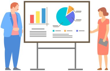 Yönetici istatistiksel bir rapor sunar. Analiz ve planlama sektörü