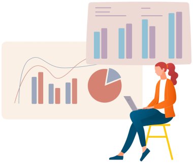 Yönetici istatistiksel bir rapor sunar. Analiz ve planlama sektörü