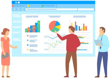 Yönetici istatistiksel bir rapor sunar. Analiz ve planlama sektörü