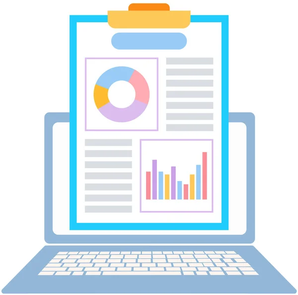 Concepto estadístico de análisis de datos. Estrategia, desarrollo empresarial. Resultados de la investigación estadística empresarial — Archivo Imágenes Vectoriales