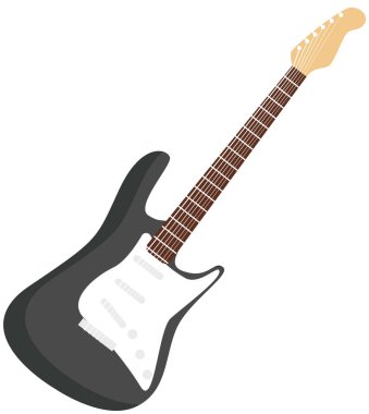 Elektro gitar, klasik müzik enstrümanı müzisyen rock grubu beyaz arka planda izole edilmiş.